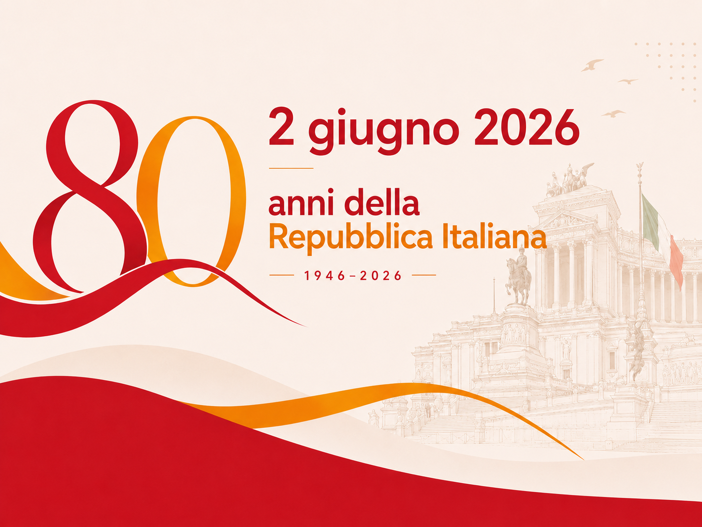 2 giugno 2026, 80 anni della Repubblica Italiana